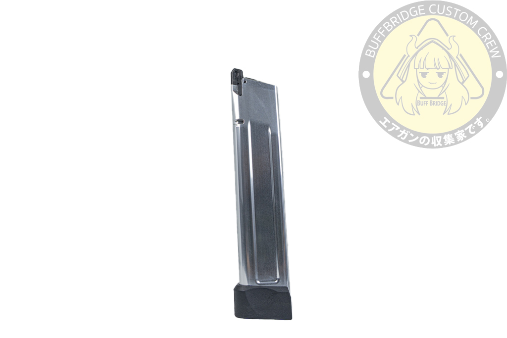 TTI AIRSOFT : 40Rds CNC Aluminum Lightweight Hi-Capa Gas Airsoft Magazine -SILVER