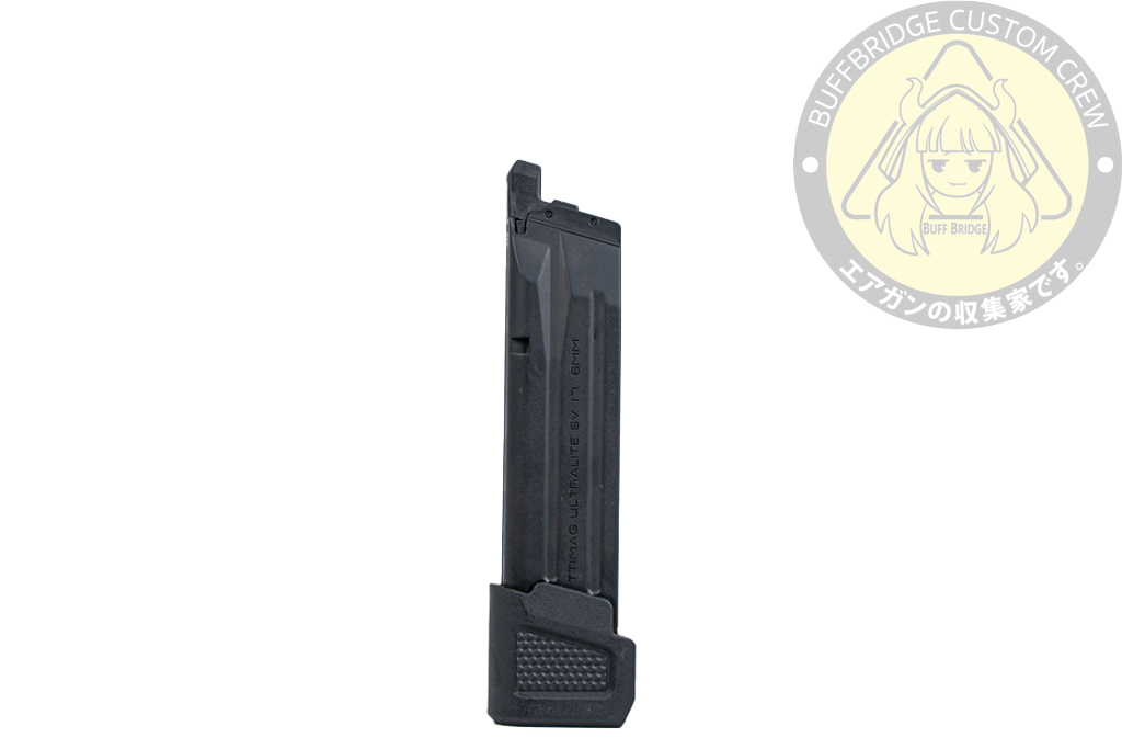 TTI AIRSOFT : 28Rds Lightweight Gas Airsoft Magazine for VFC M17 P320 GBBSeries - Black