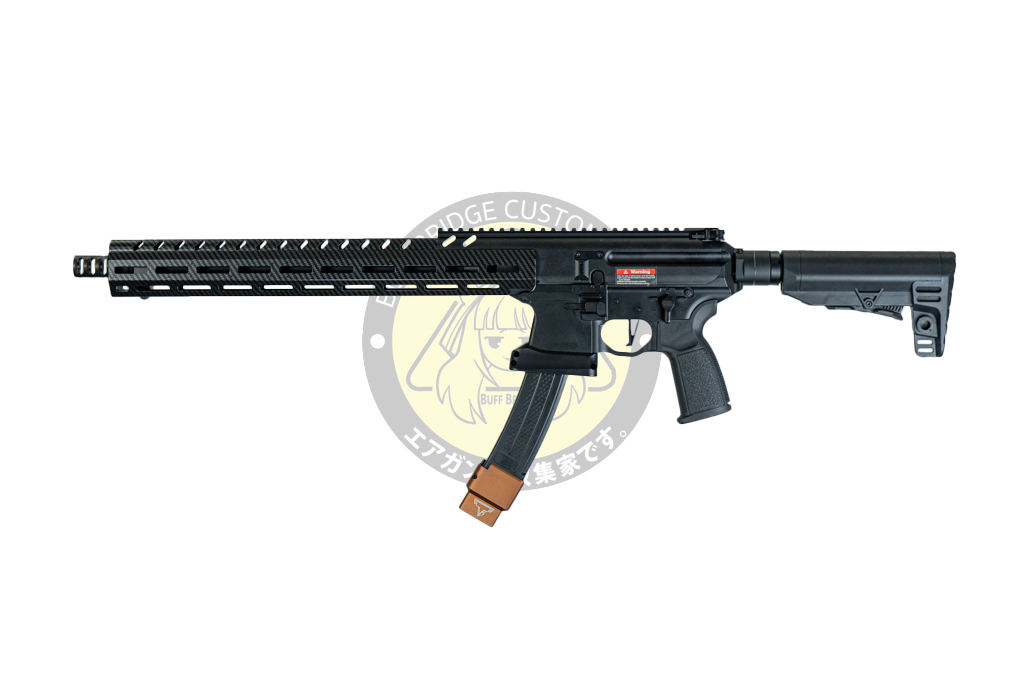 STRATOS X Airsoft : TTI MPX JW3 Style 16.0 Gas GBB Airsoft (Faux Carbon Fiber Handguard)