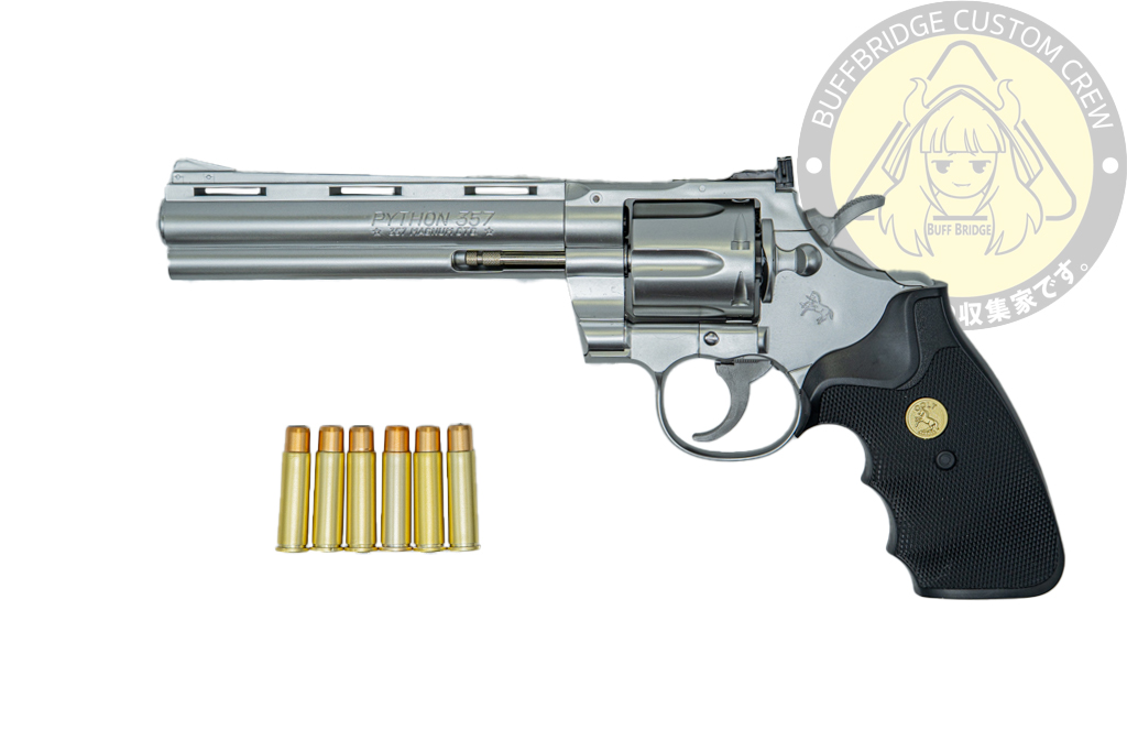Tokyo Marui : Colt Python .357 Magnum 6-inch Stainless Steel Air Revolver