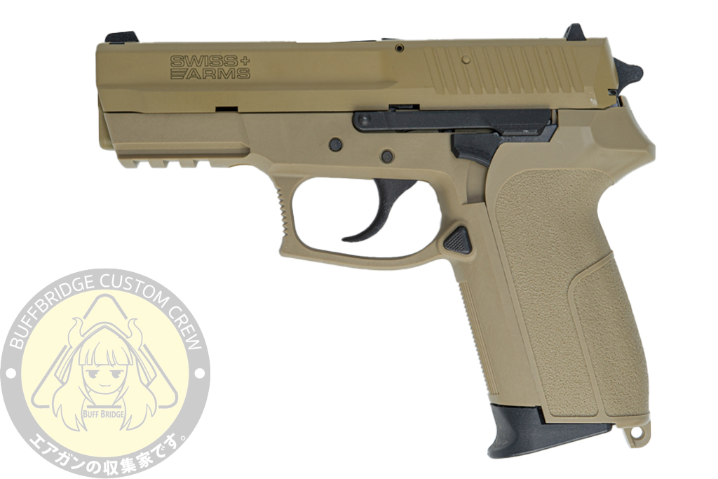 Cybergun x Swiss Arms / AW Custom MILE ( SP2022 ) GBB Pistol - FDE