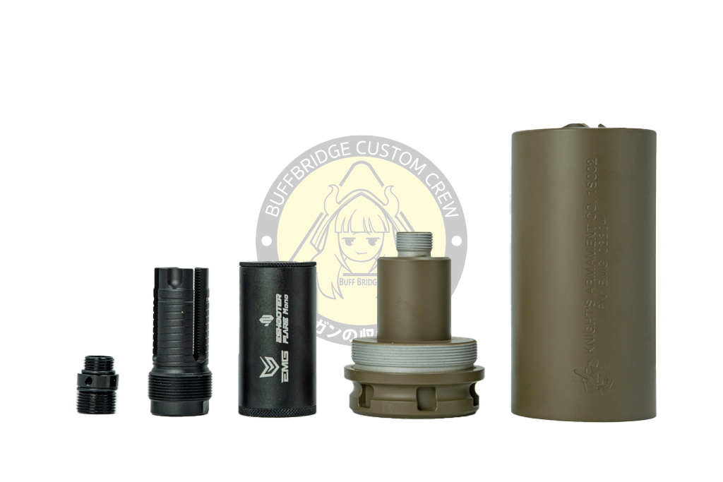 EMG x KAC : Eshooter QDC Suppressor with Flash Hider & Flare Mono Tracer Unit(FDE)