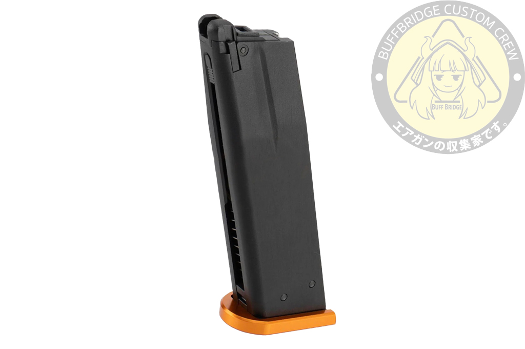 KJ Works : Shadow 2 Green Gas Magazine (26 rounds Airsoft Magazine) - Orange