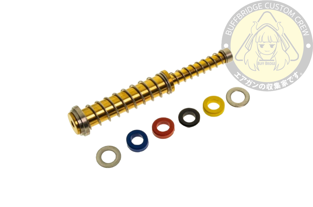 COWCOW Technology : Tokyo Marui G17 Gen 5 GBB Airsoft Guide Rod Set - Gold (Stainless Steel)